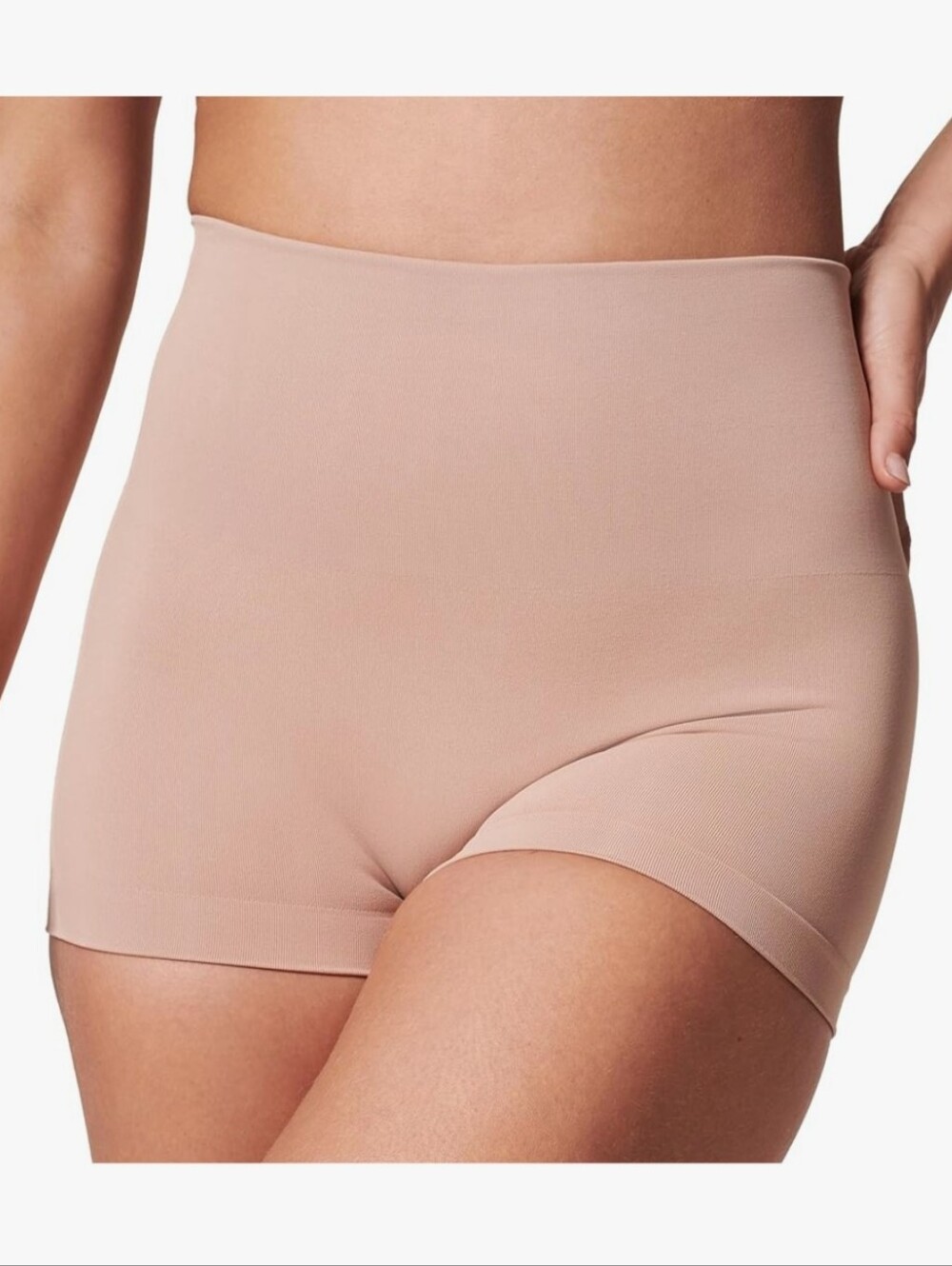 SPANX EcoCare Seamless Shaping Boyshort Nude Beige Shapewear Shorts 1X Plus